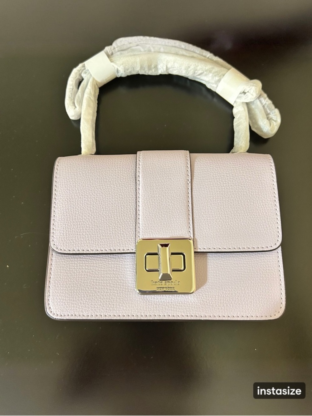Kate Spade Phoebe Turnlock Mini Flap Crossbody Light Frozen Lilac MSRP $329